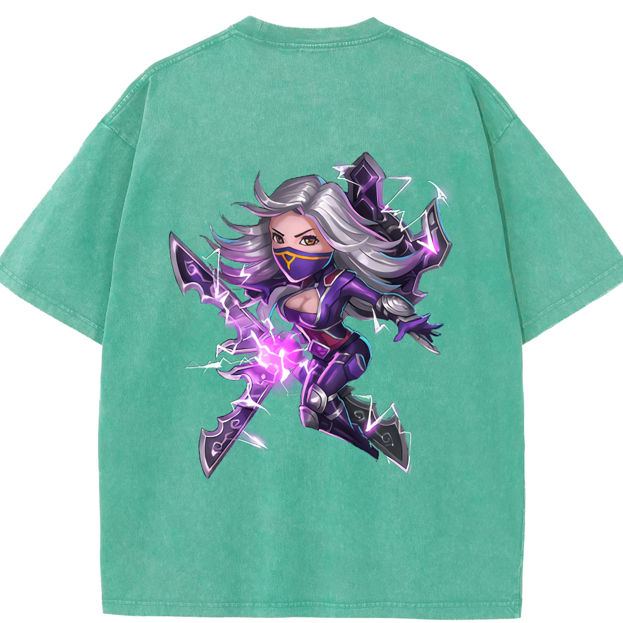 リーグ・オブ・レジェンド League of Legends LOL 綿100% ヴィンテージ風 半袖Tシャツ（背面プリント）
